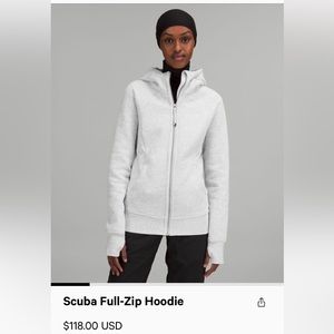 Lululemon scuba full zip hoodie jacket